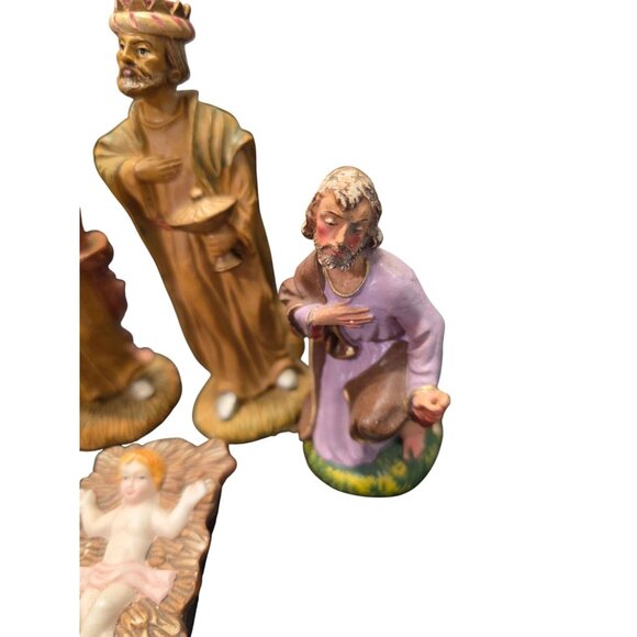 Vintage Nativity Scene Figurines Ceramic Set Of 4 - Picture 7 of 10